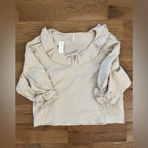 NWT Rylee & Cru Women’s Juliet Blouse in Stone Size XL